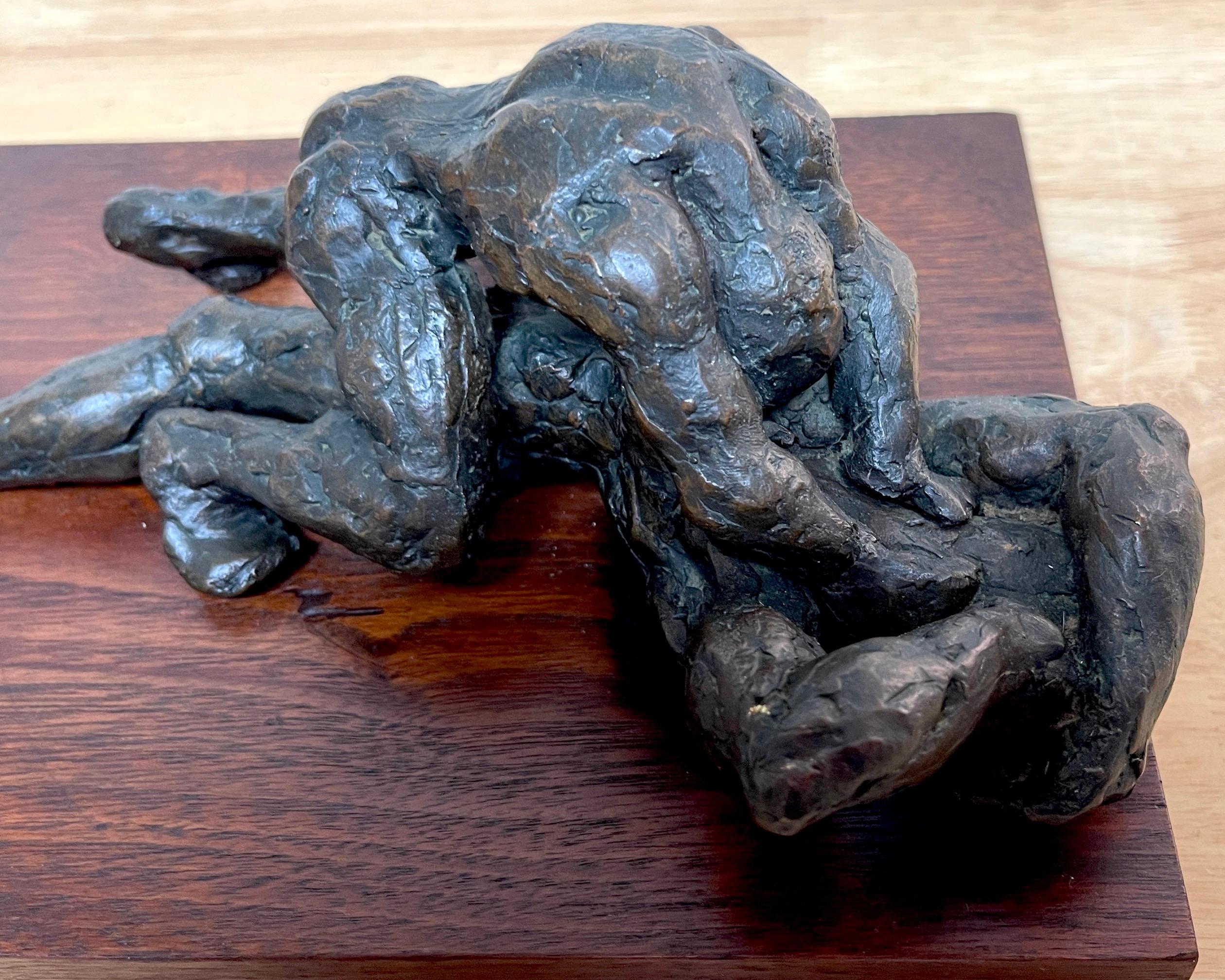 French Modern Bronze Sculpture of 'The Grapplers' 1