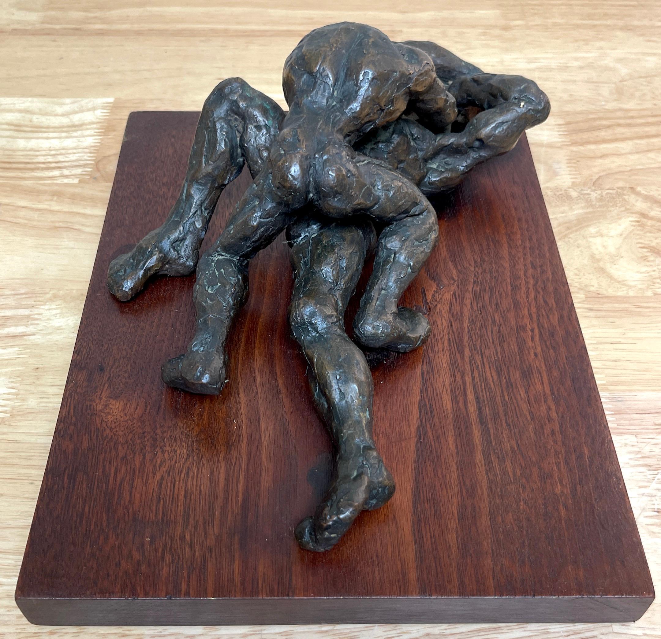 French Modern Bronze Sculpture of 'The Grapplers' 2