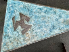French Modern Triangle Cocktail Table, France, circa 1980s