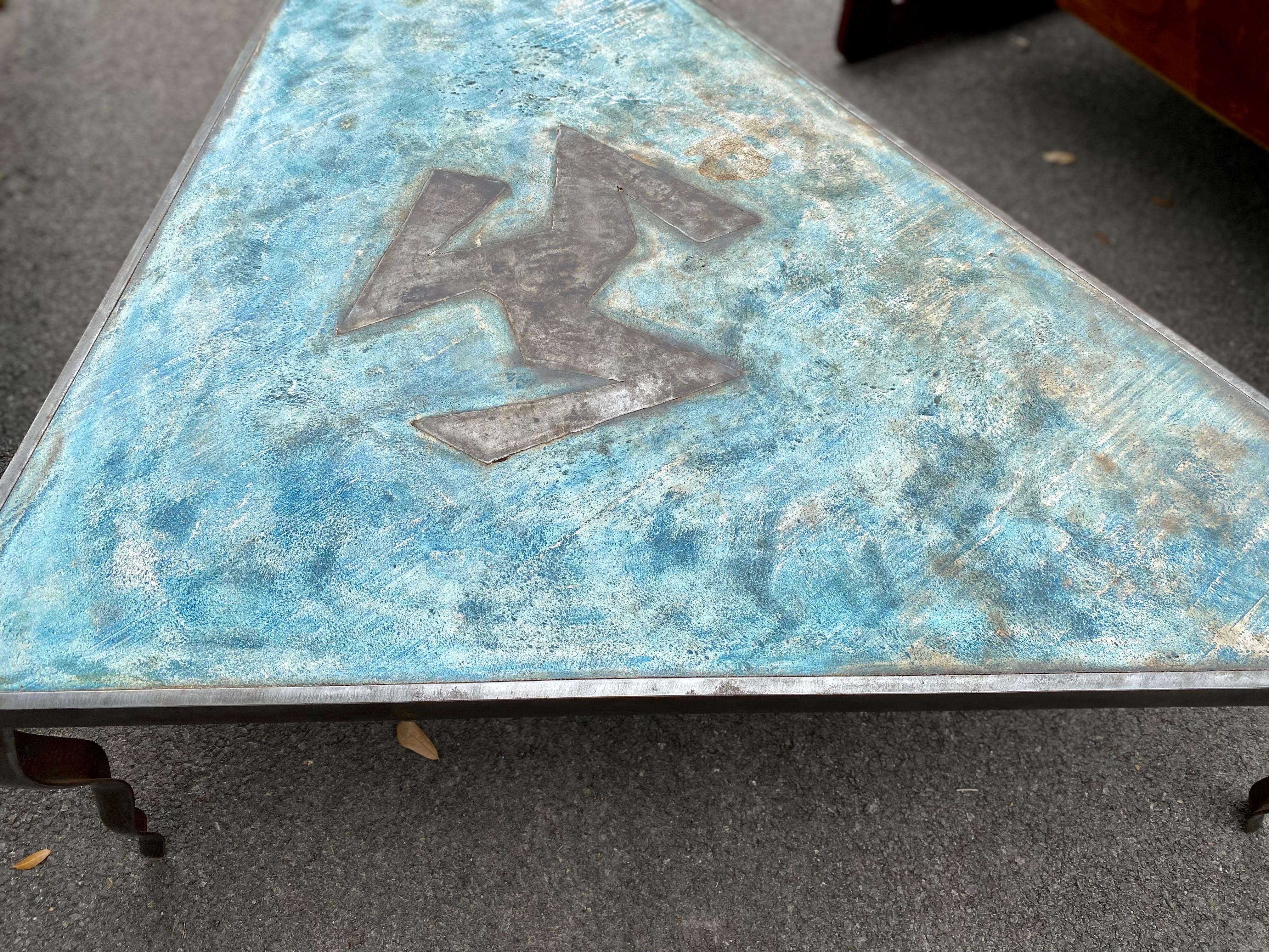 Late 20th Century French Modern Triangle Cocktail Table, France, circa 1980s