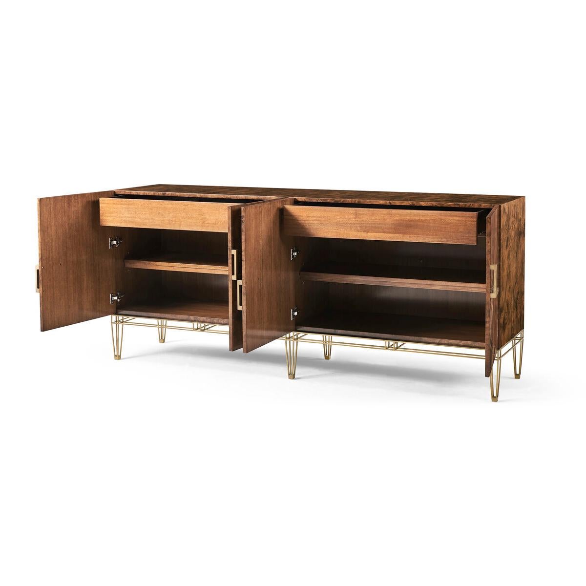 French Modern Burl Sideboard For Sale 7