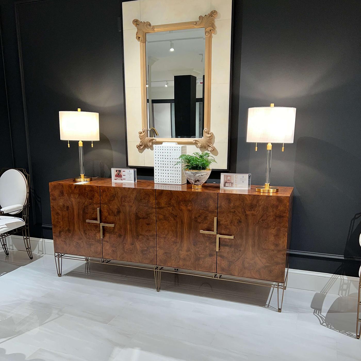 French Modern Burl Sideboard For Sale 8