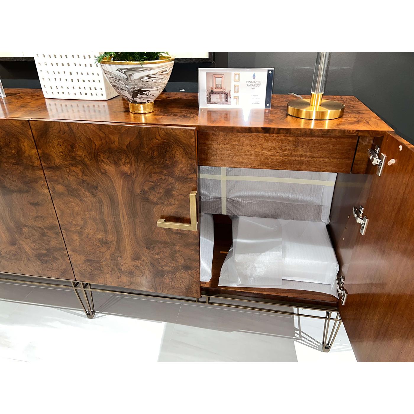 French Modern Burl Sideboard For Sale 9