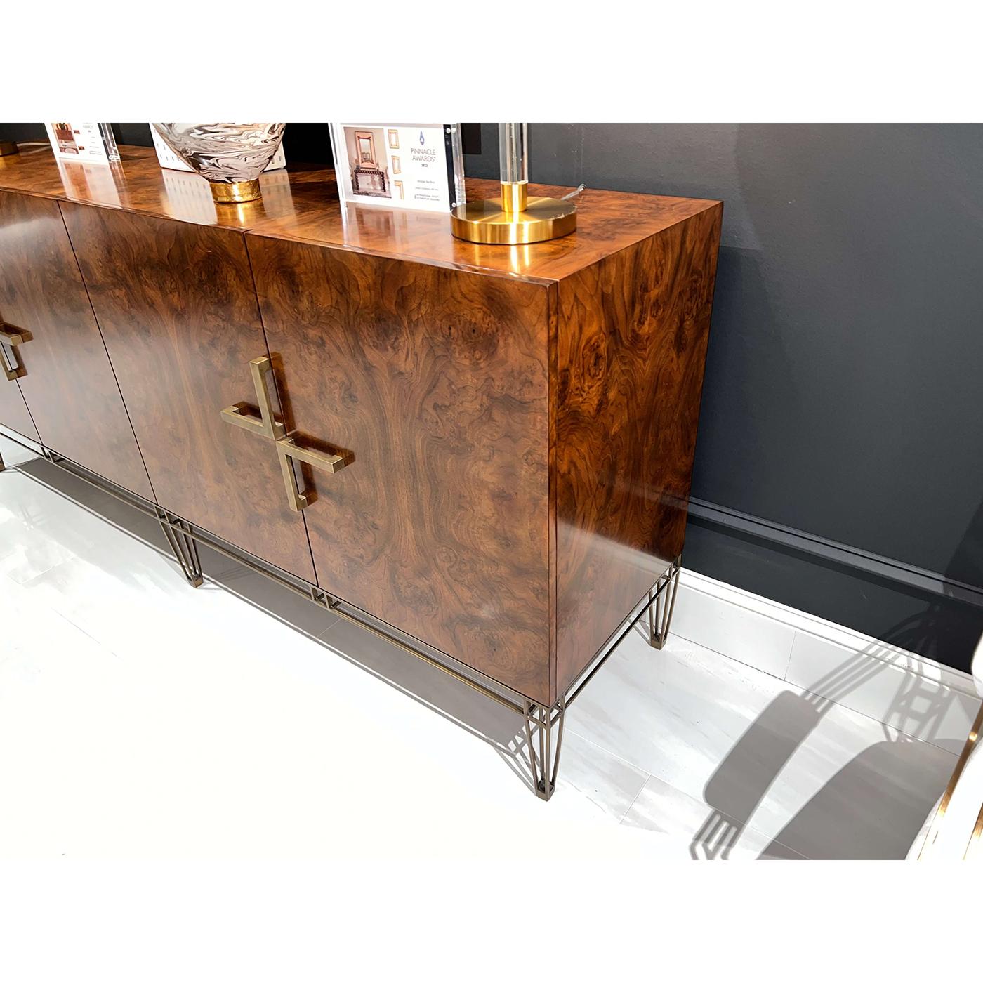 French Modern Burl Sideboard For Sale 10