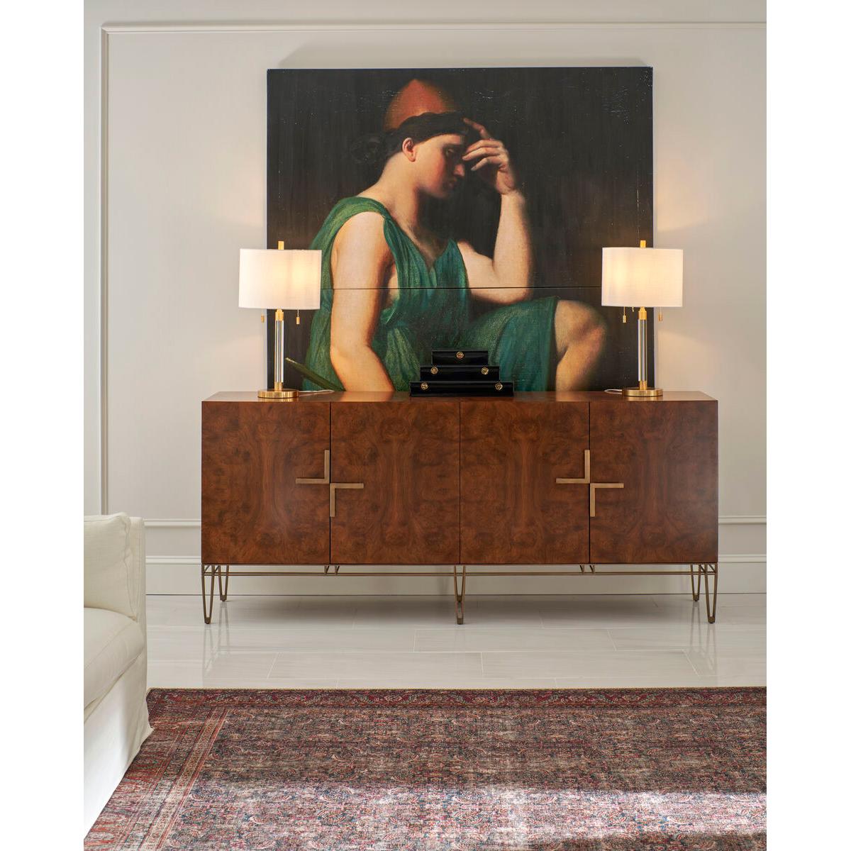 Art Deco French Modern Burl Sideboard For Sale
