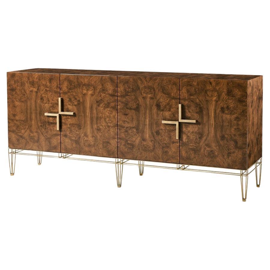 French Modern Burl Sideboard