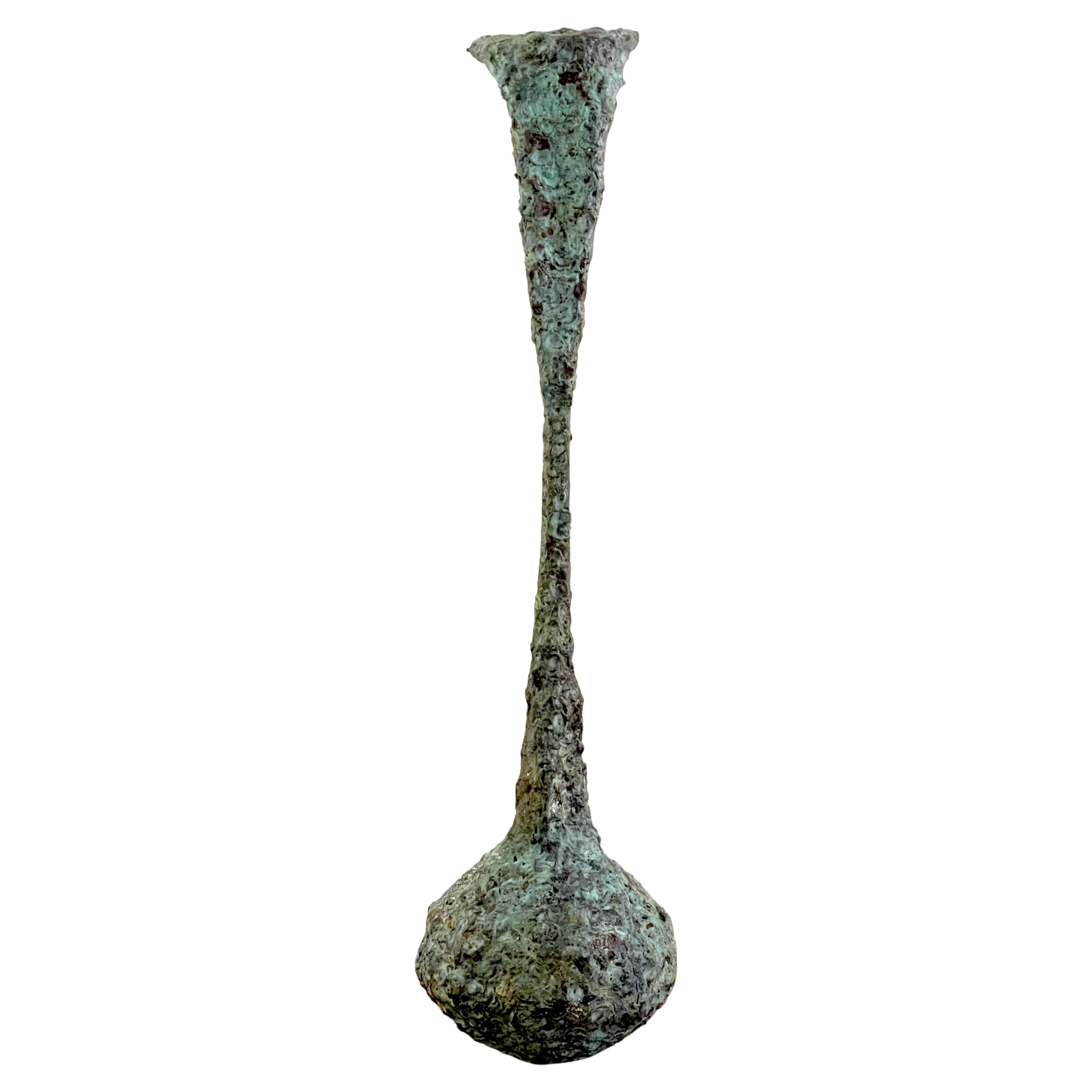 French Modern Cast Bronze Sculpture of a Vase For Sale