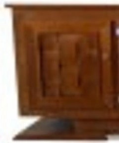 French Modern Chestnut 4-Door Credenza, Charles Dudouyt