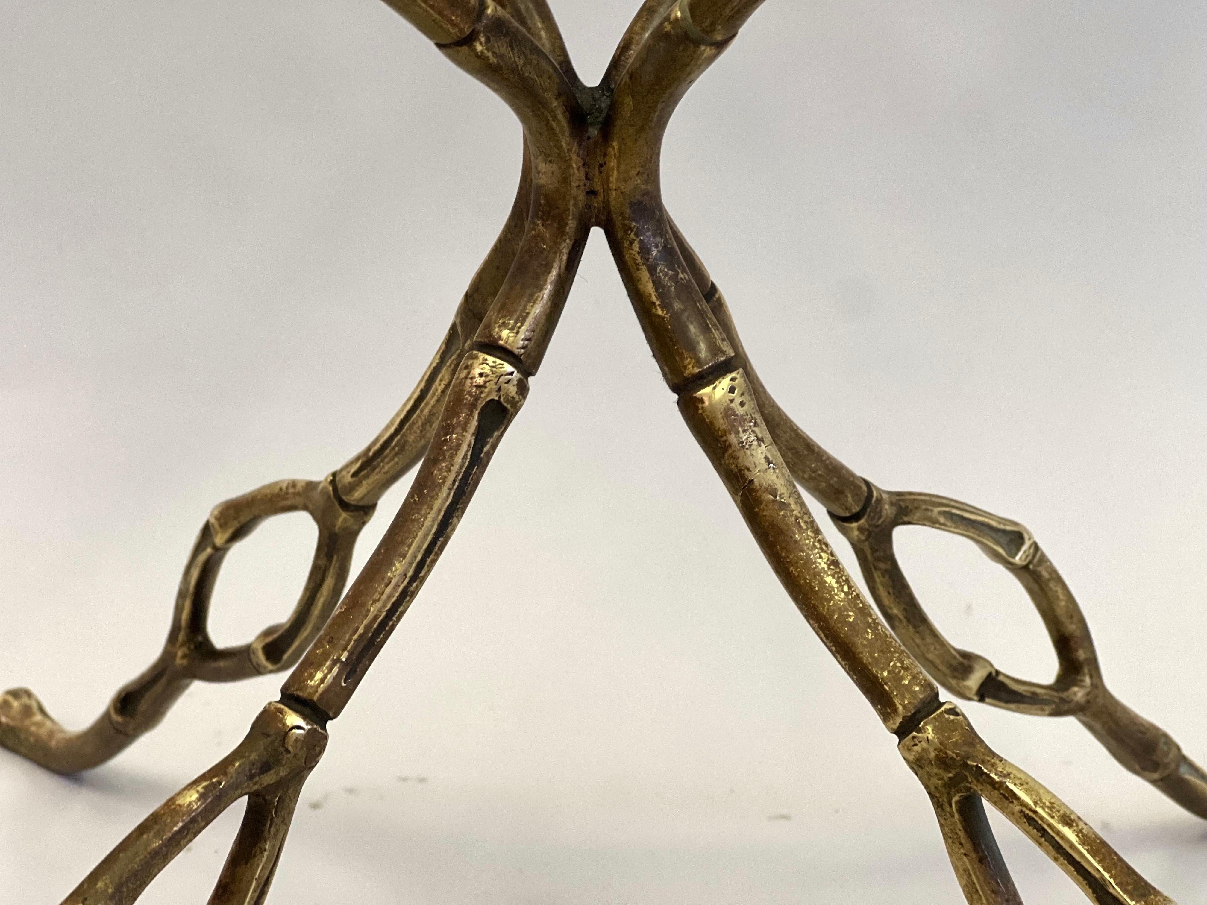 Französischer Modern Craftsman Beistell- oder Couchtisch aus vergoldeter Bronze im Stil von Giacometti  im Angebot 6