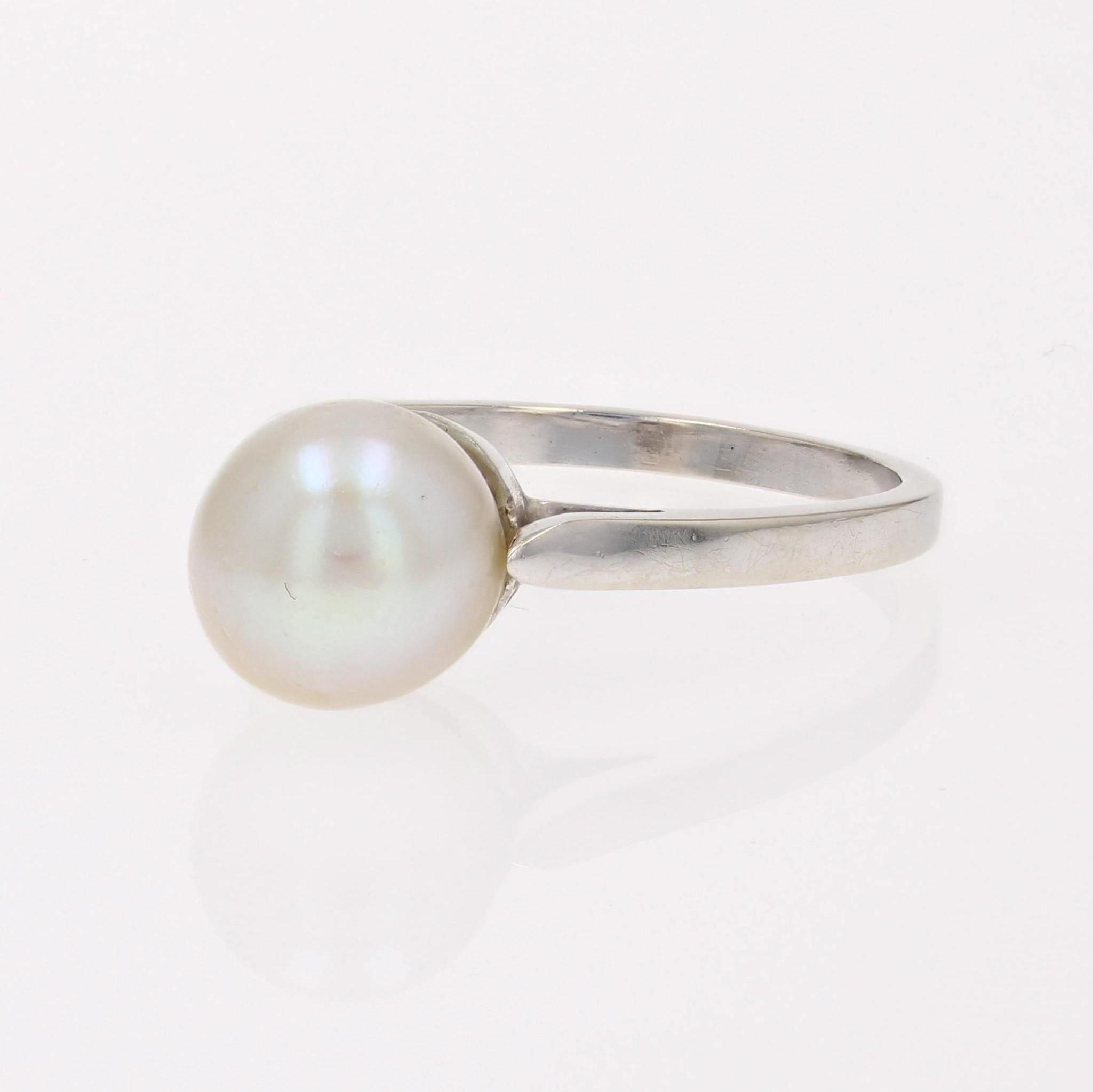18k gold pearl ring