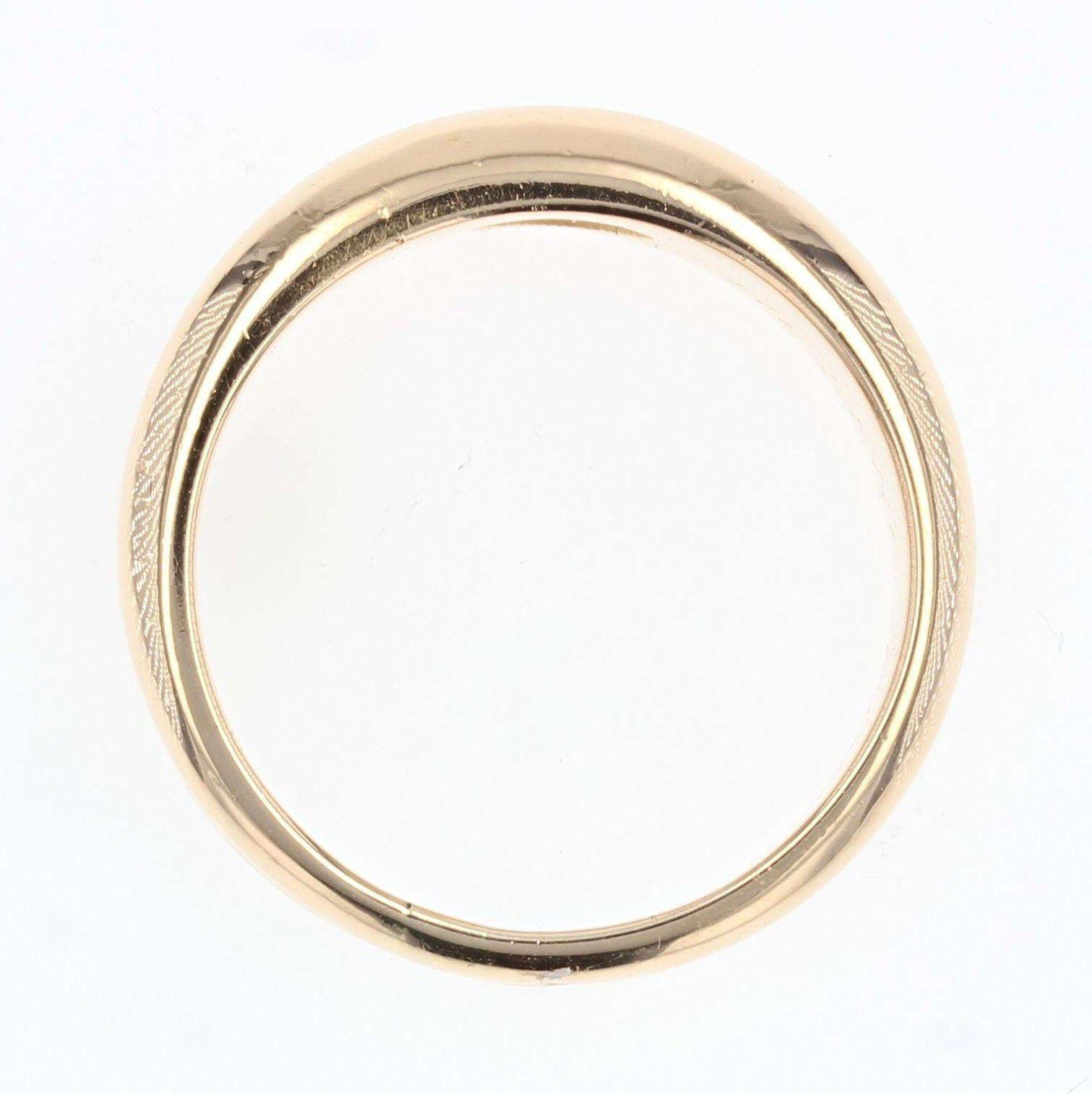 French Modern Diamond 18 Karat Yellow Gold 2 Bangle Ring For Sale 6