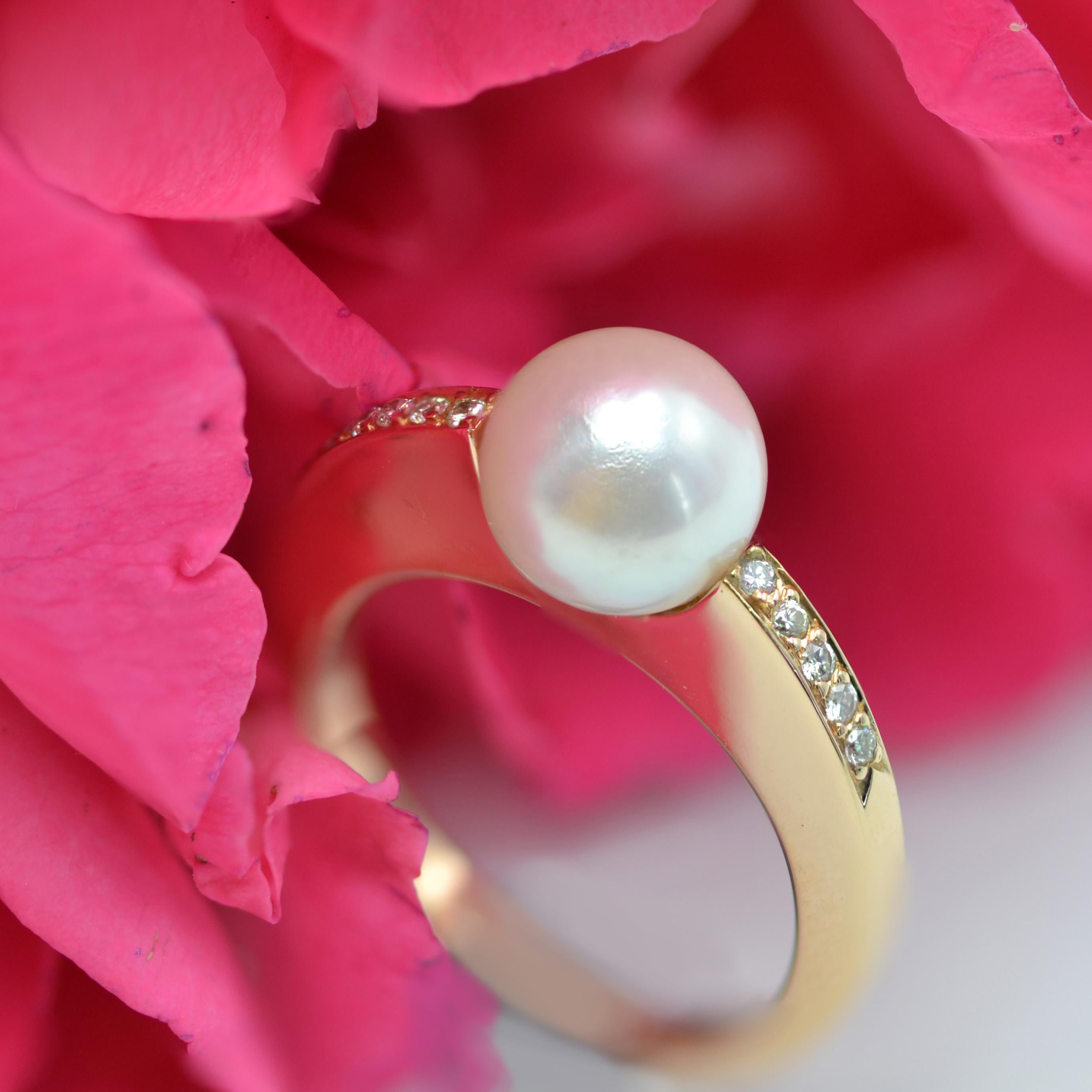flat pearl ring