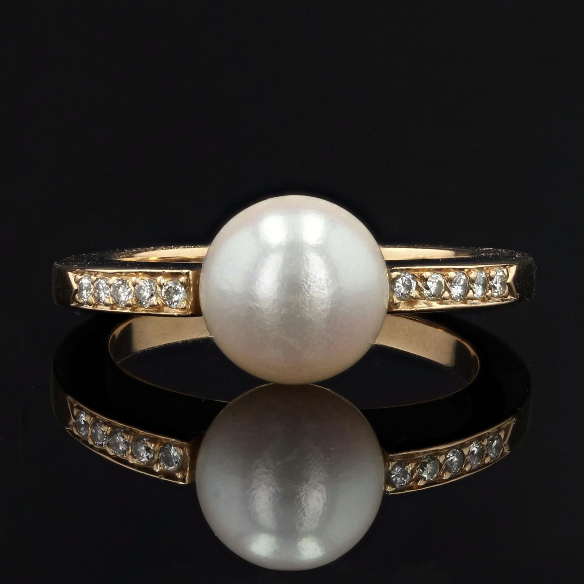 modern pearl ring