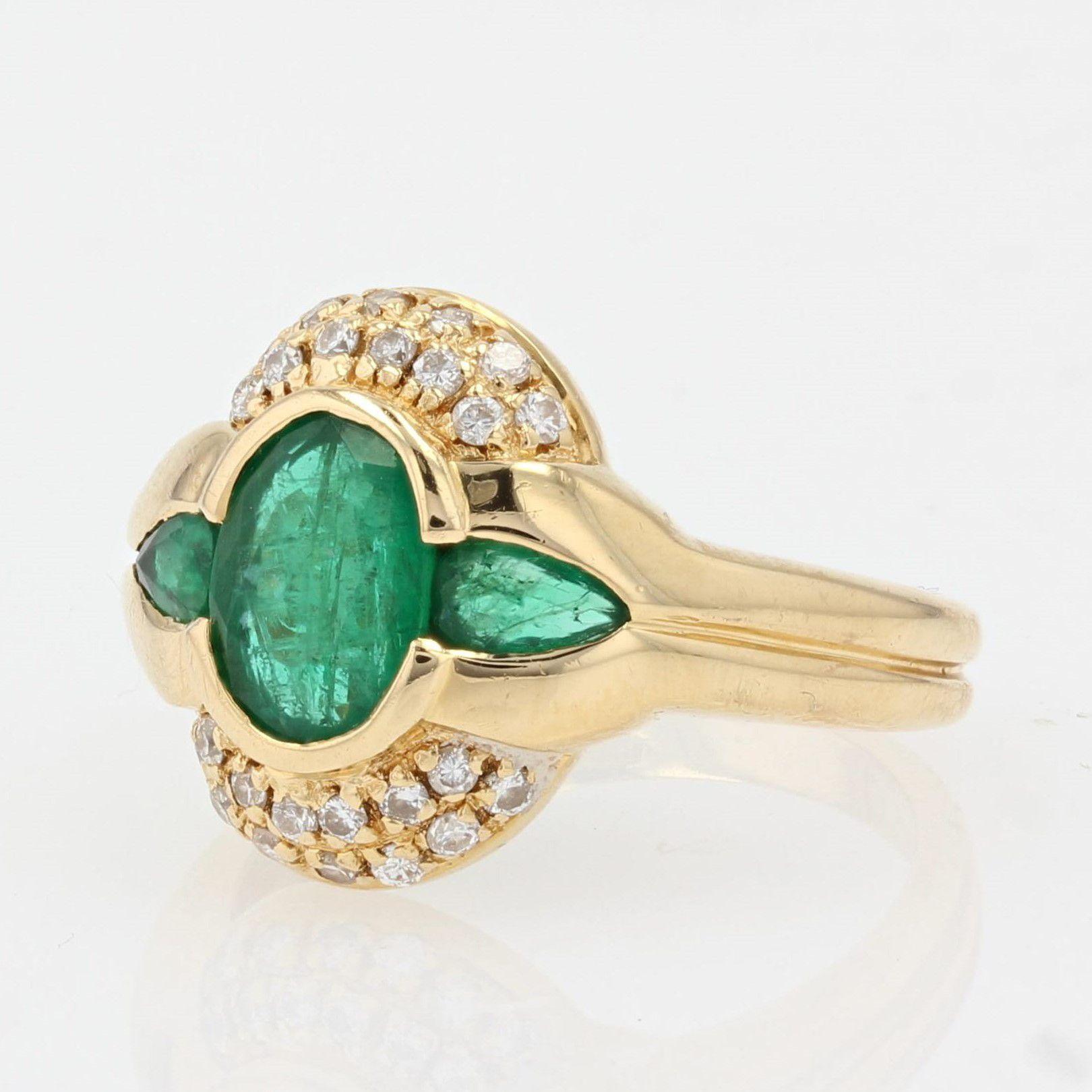 modern emerald ring