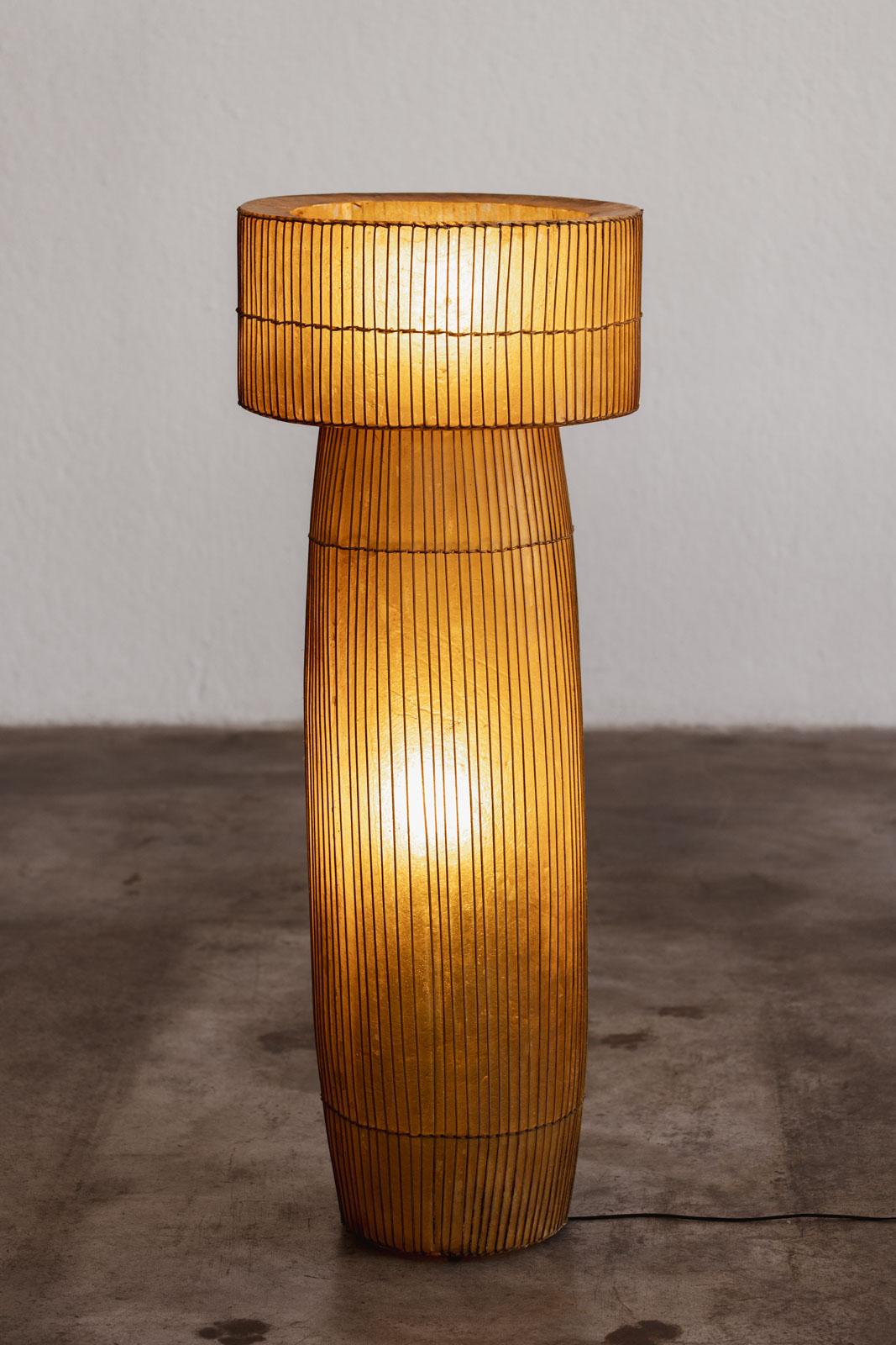 Lampada da terra moderna francese in resina e vimini, Francia, 1972

Una luce scultorea che sembra respirare.
Realizzata a mano in Francia all'inizio degli anni '70, questa moderna lampada da terra in resina e vimini trasforma i materiali grezzi in