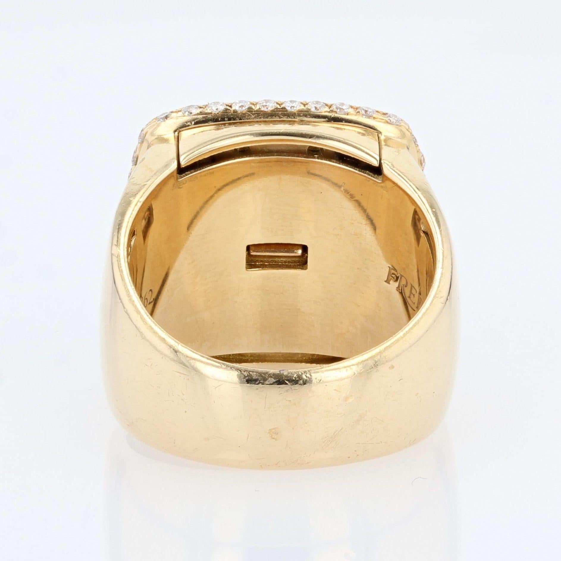 French Modern Fred of Paris Sugarloaf 18 Karat Yellow Gold Ring For Sale 9