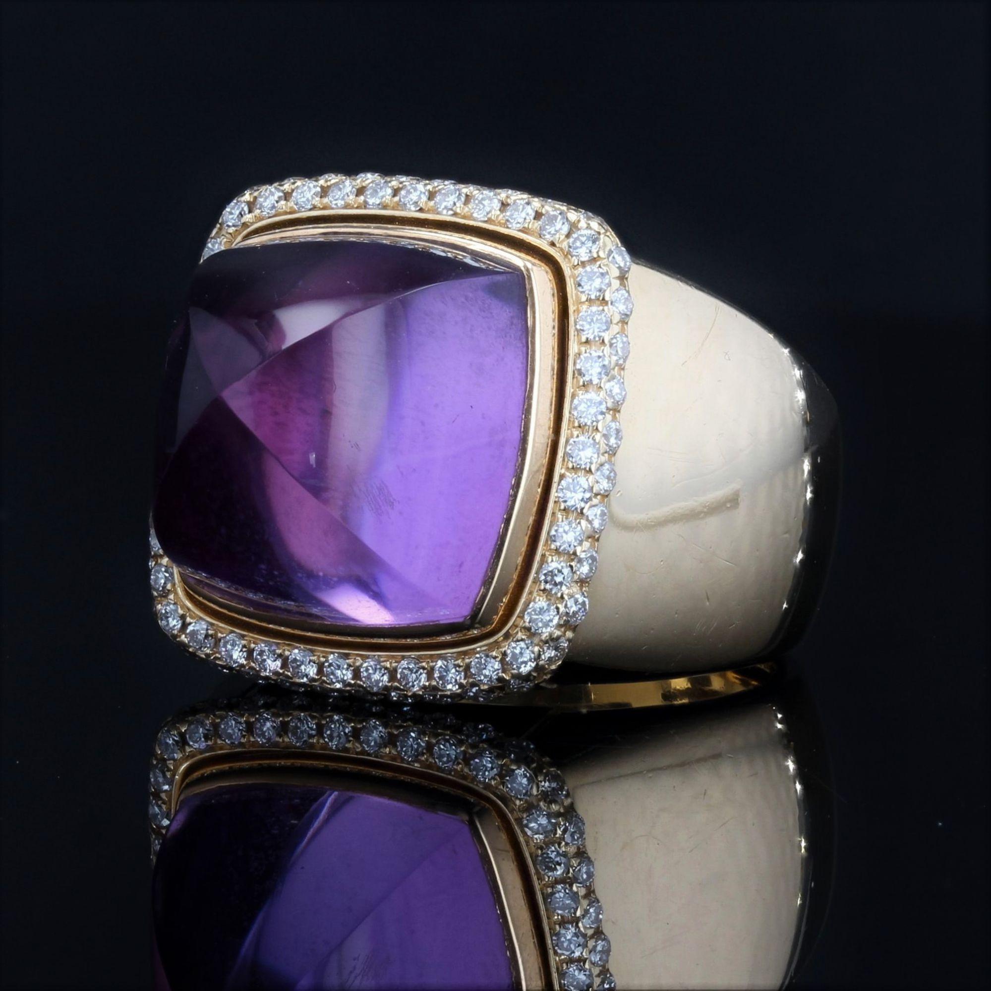 Anillo Moderno Francés Fred Paris Pan de Azúcar de Oro Amarillo de 18 Kilates en venta 4