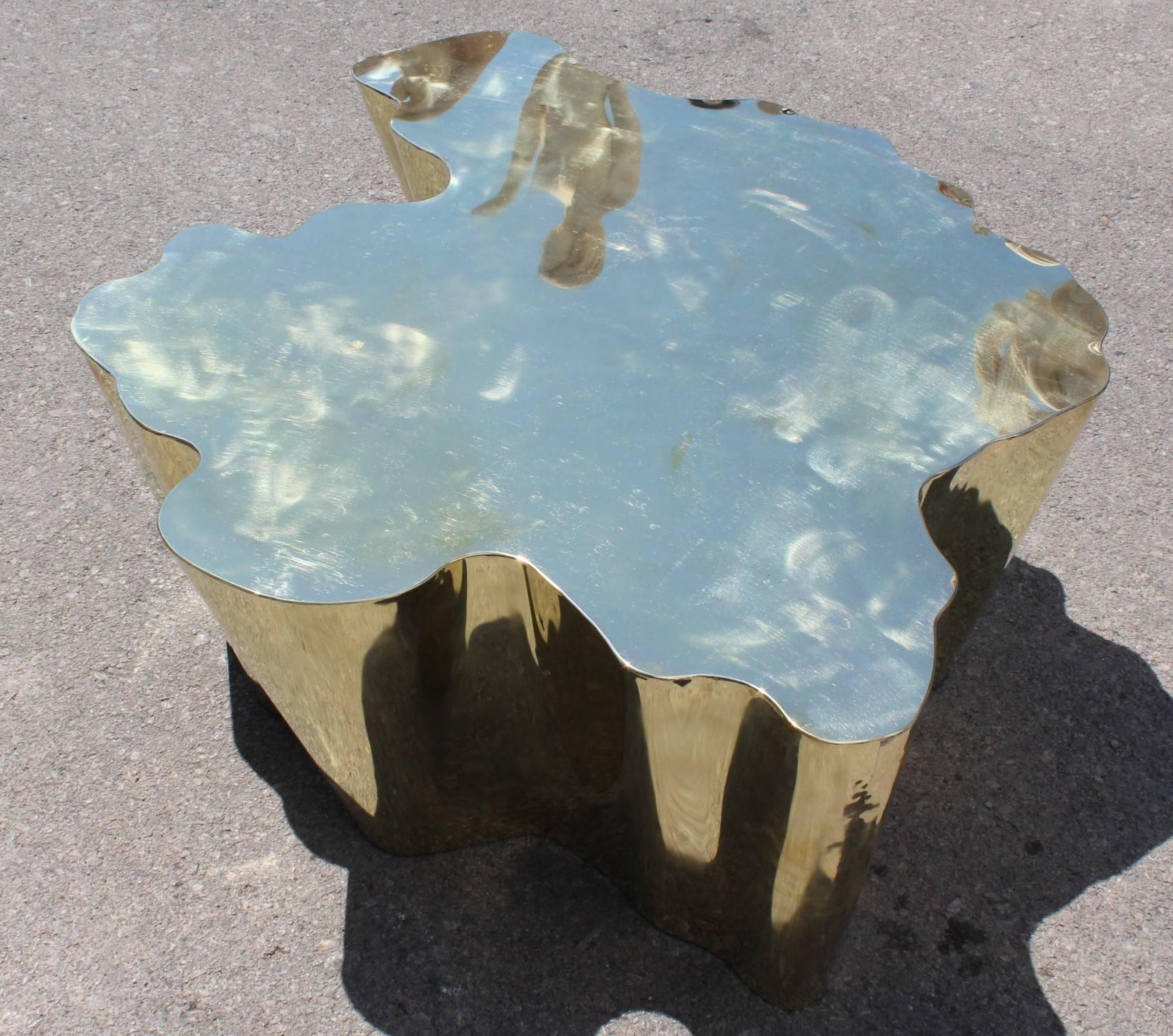 French Modern Gilded Brass Table 7