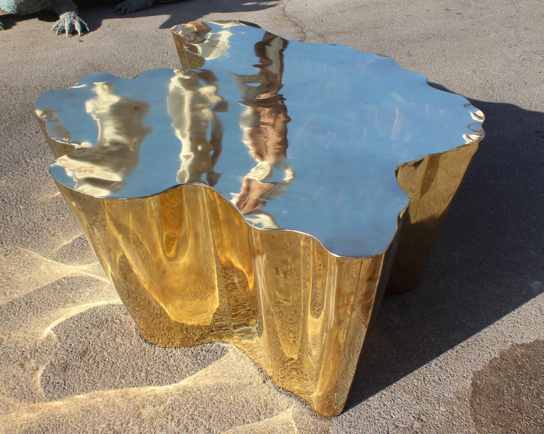 Bronze French Modern Gilded Brass Table