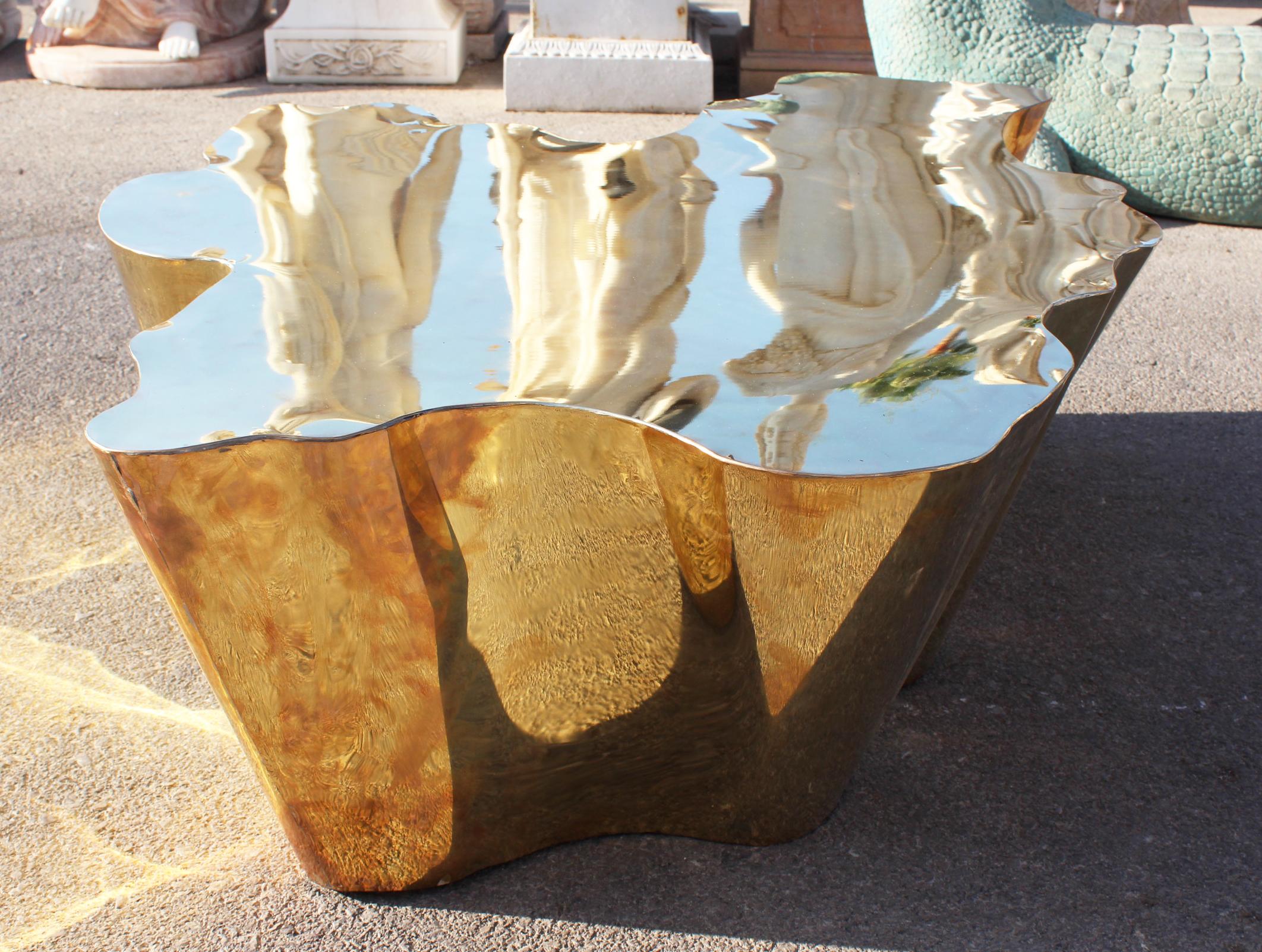 Bronze French Modern Gilded Brass Table