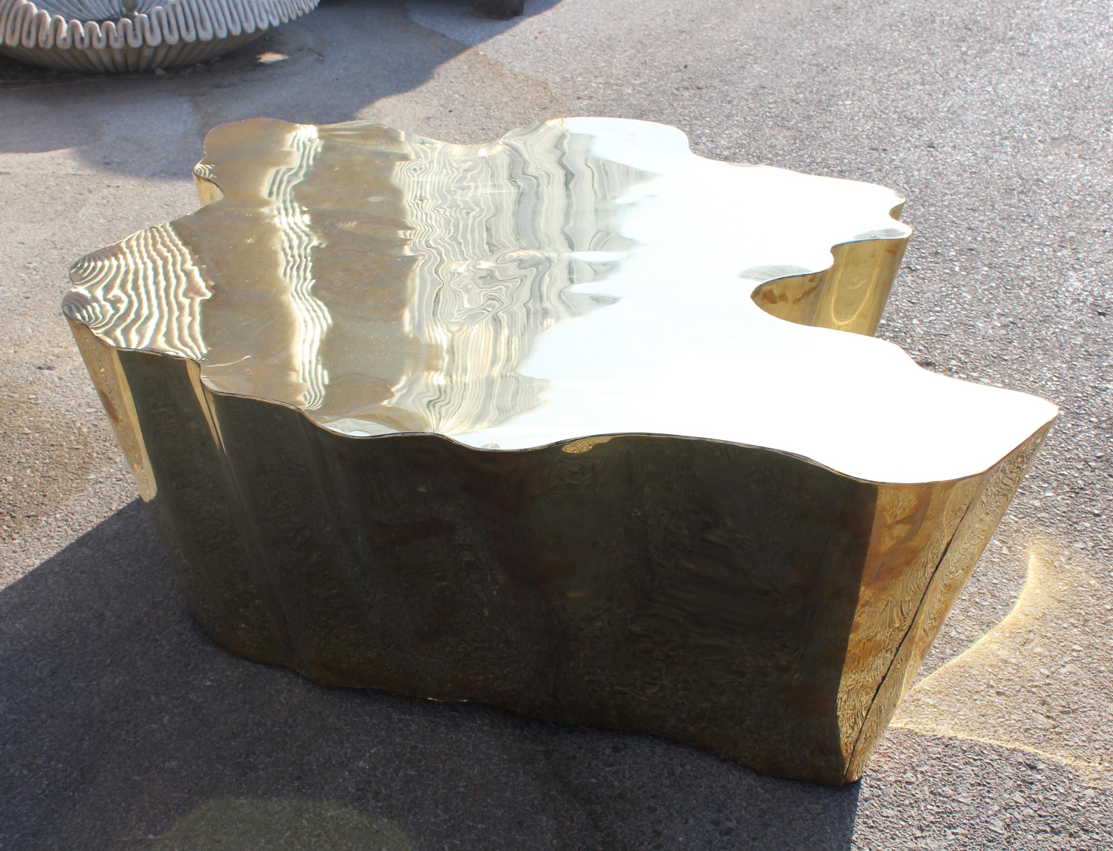 French Modern Gilded Brass Table 3