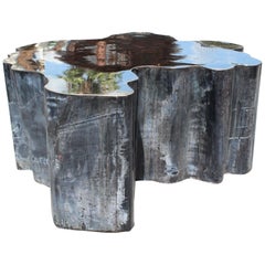 French Modern Gilded Brass Table