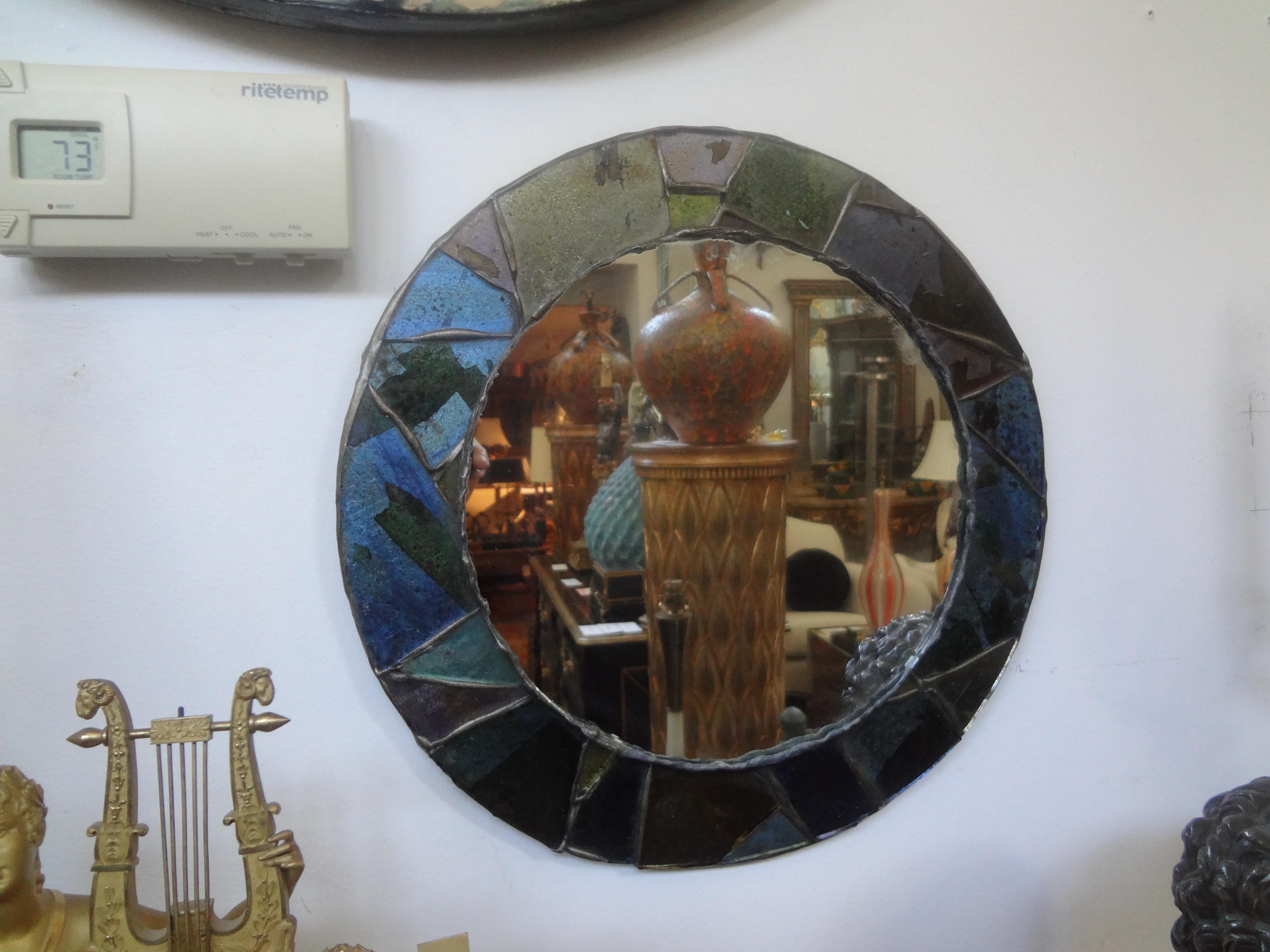 Specchio a mosaico in vetro moderno francese di Francois Lembo in vendita 3