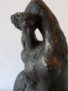 French Modern Glazed Terracotta Figural Sculpture, Michele Raymond, 2007