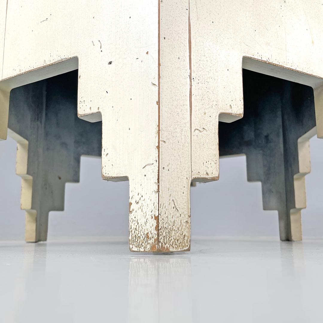 Tables basses hexagonales modernes en bois blanc de Roche Bobois, années 1980 en vente 9