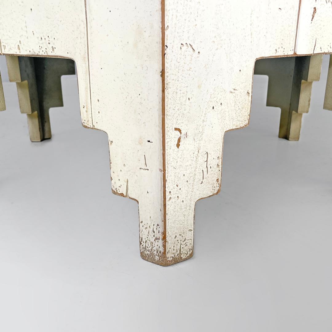 Tables basses hexagonales modernes en bois blanc de Roche Bobois, années 1980 en vente 12