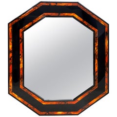 Specchio moderno francese laccato di Jean Claude Mahey