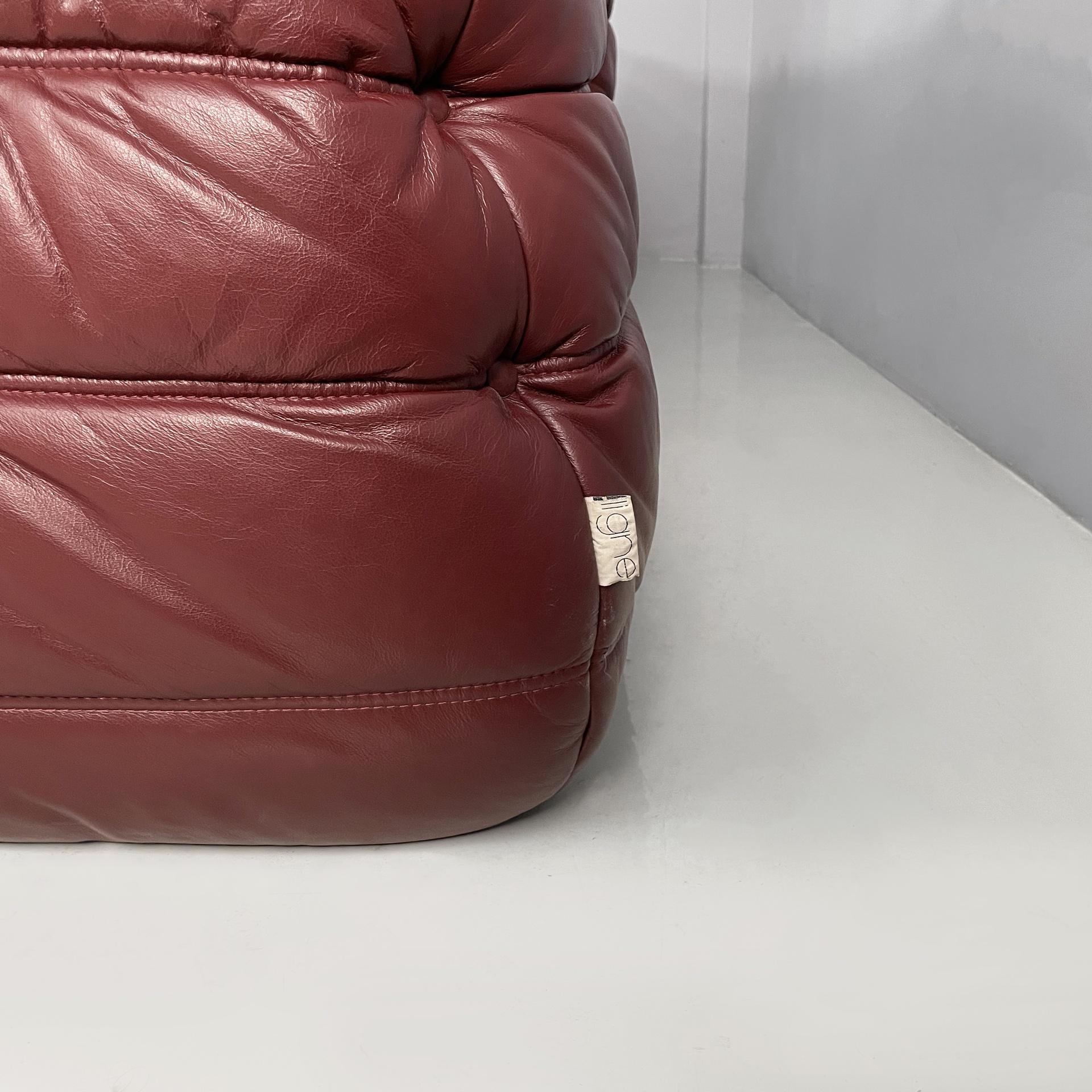 Divano moderno francese in pelle Togo di Michel Ducaroy per Ligne Roset, anni '70 in vendita 8