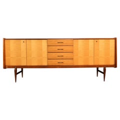 French, Modern Low Sideboard in Beech and Maple