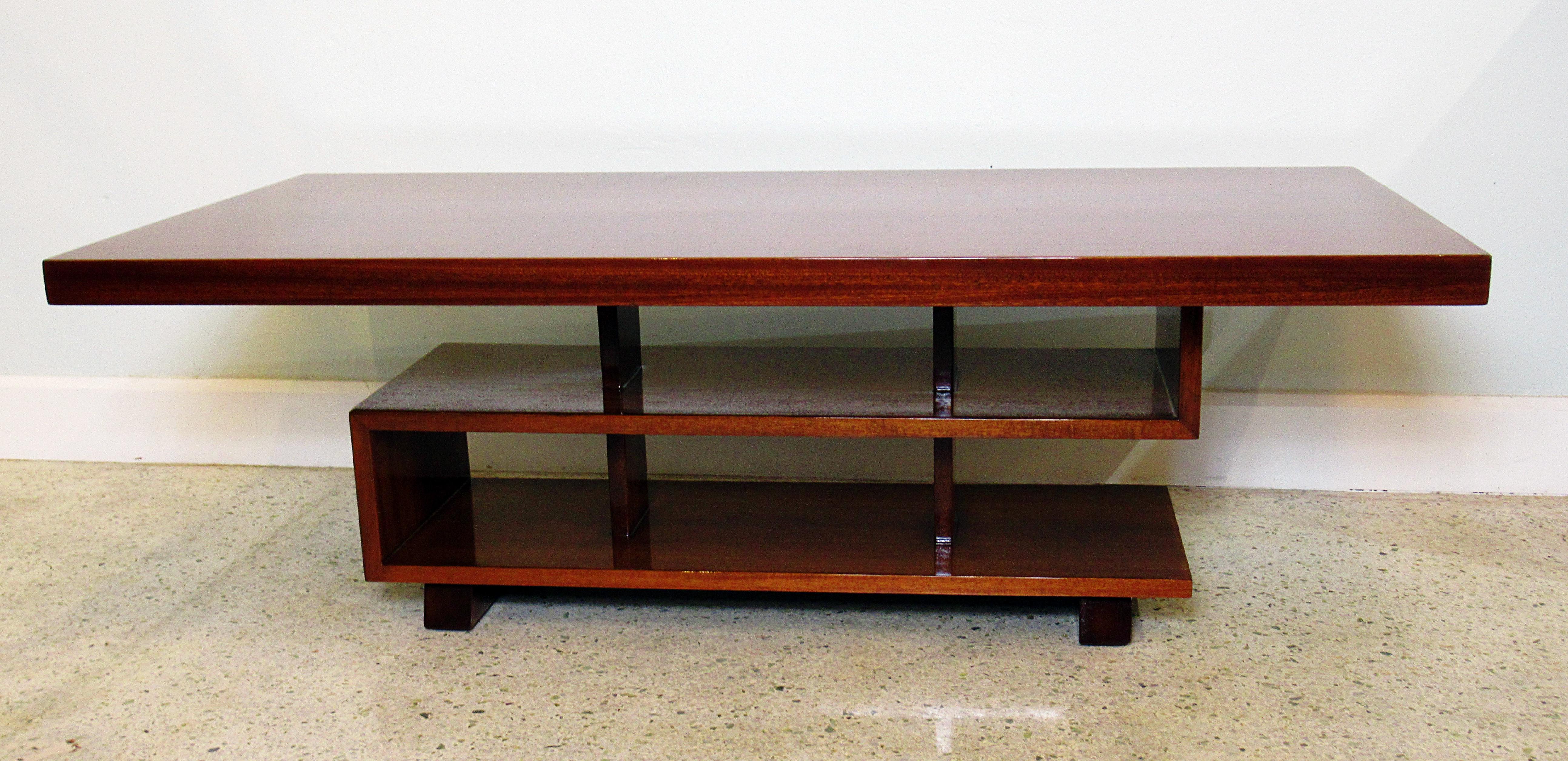 modern mahogany coffee table