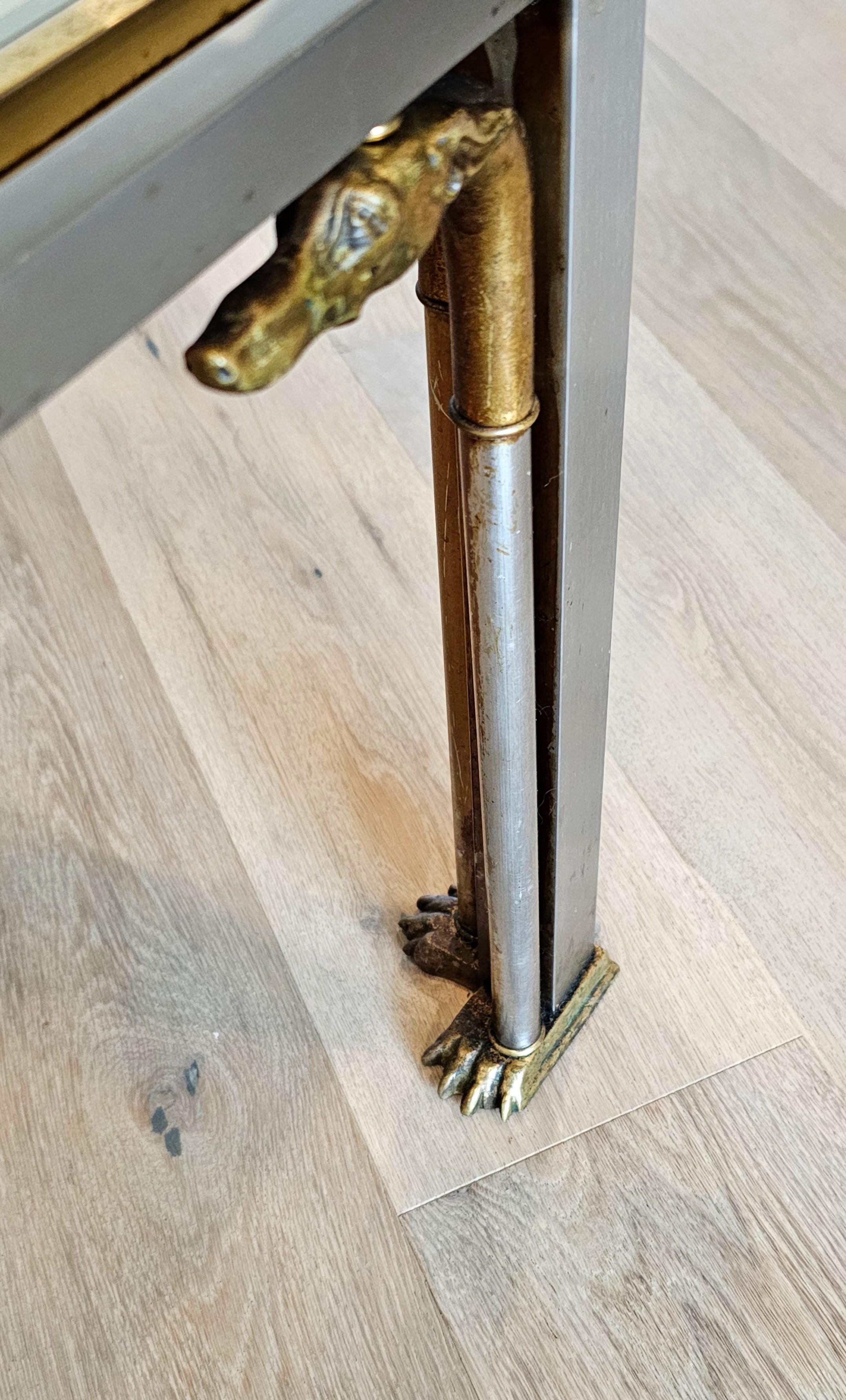 Table à tête de lévrier de style néoclassique moderne français Maison Jansen en vente 2