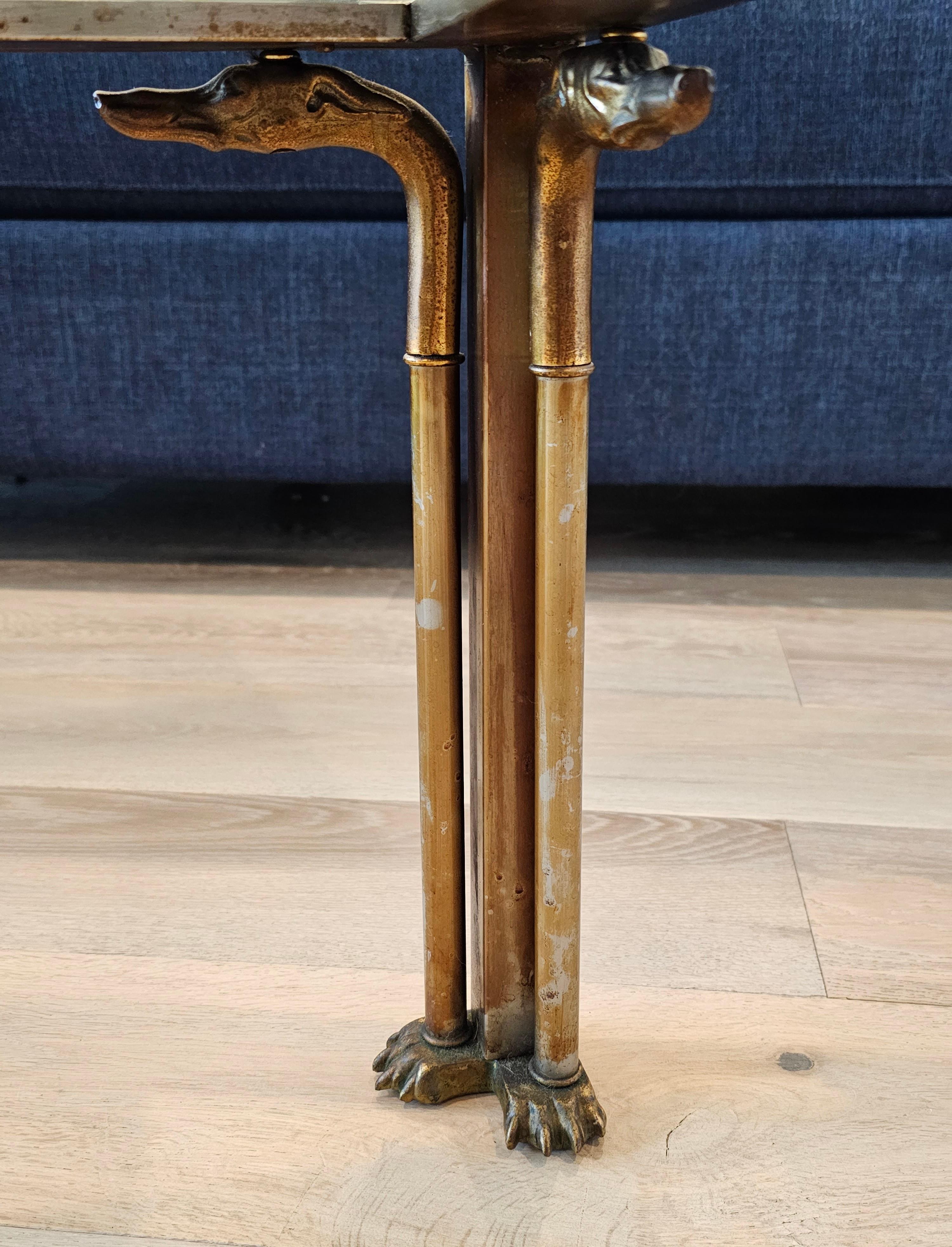 Table à tête de lévrier de style néoclassique moderne français Maison Jansen en vente 3
