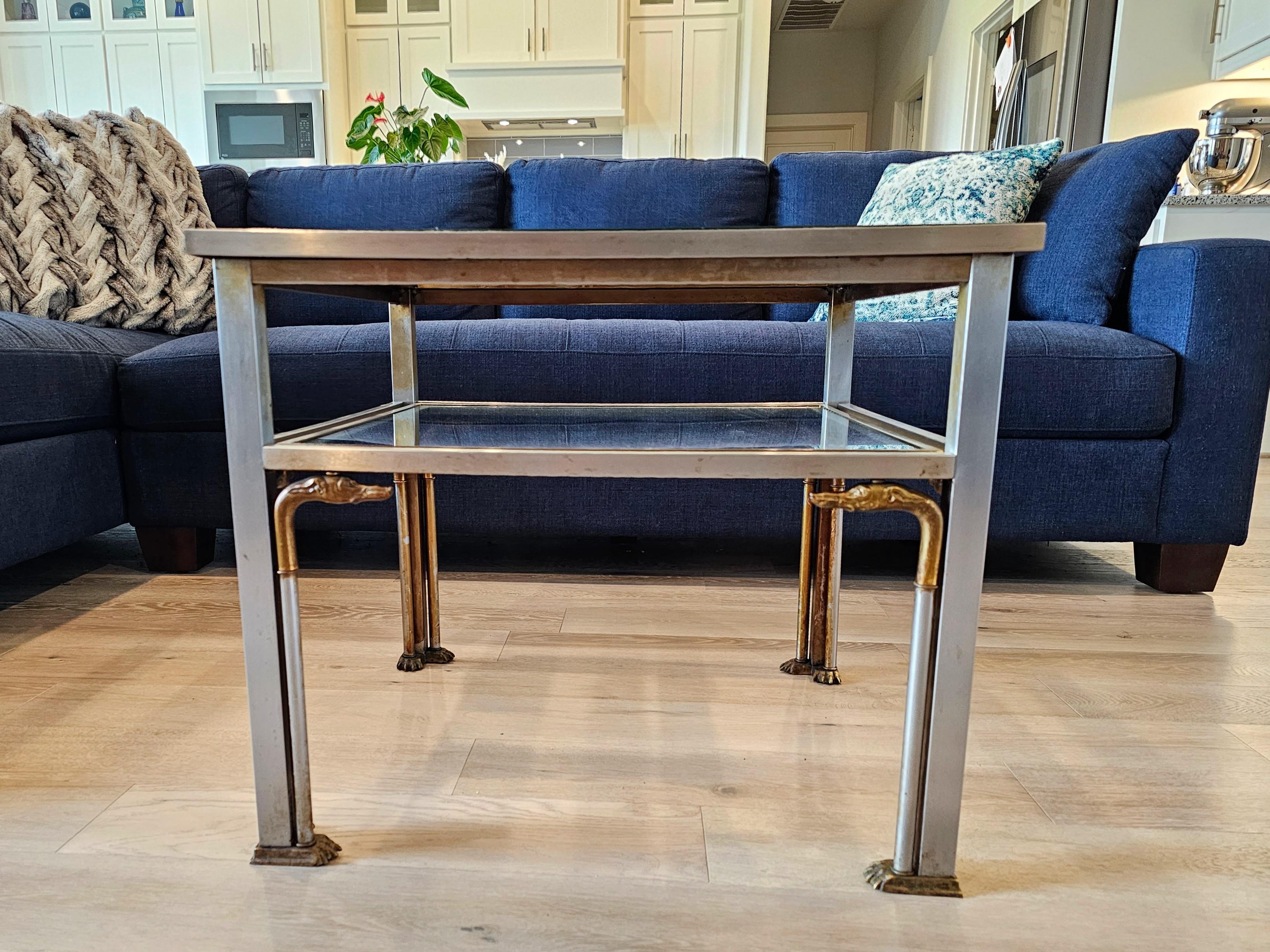 Table à tête de lévrier de style néoclassique moderne français Maison Jansen en vente 5