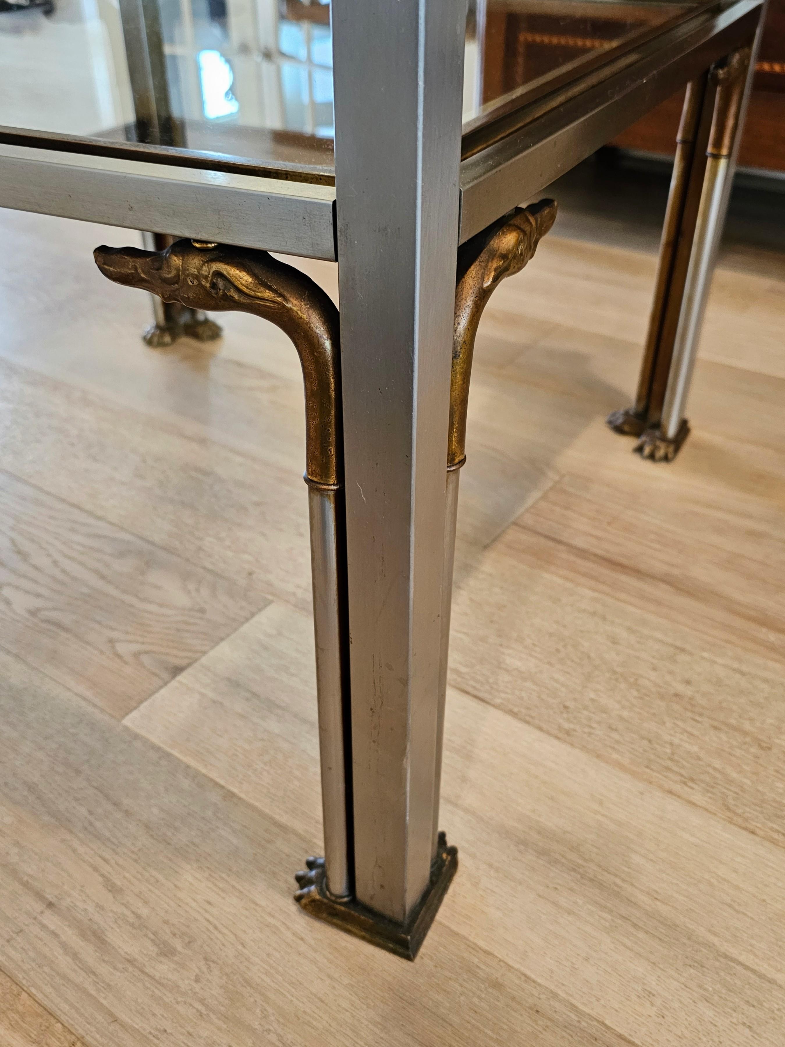 Table à tête de lévrier de style néoclassique moderne français Maison Jansen en vente 12
