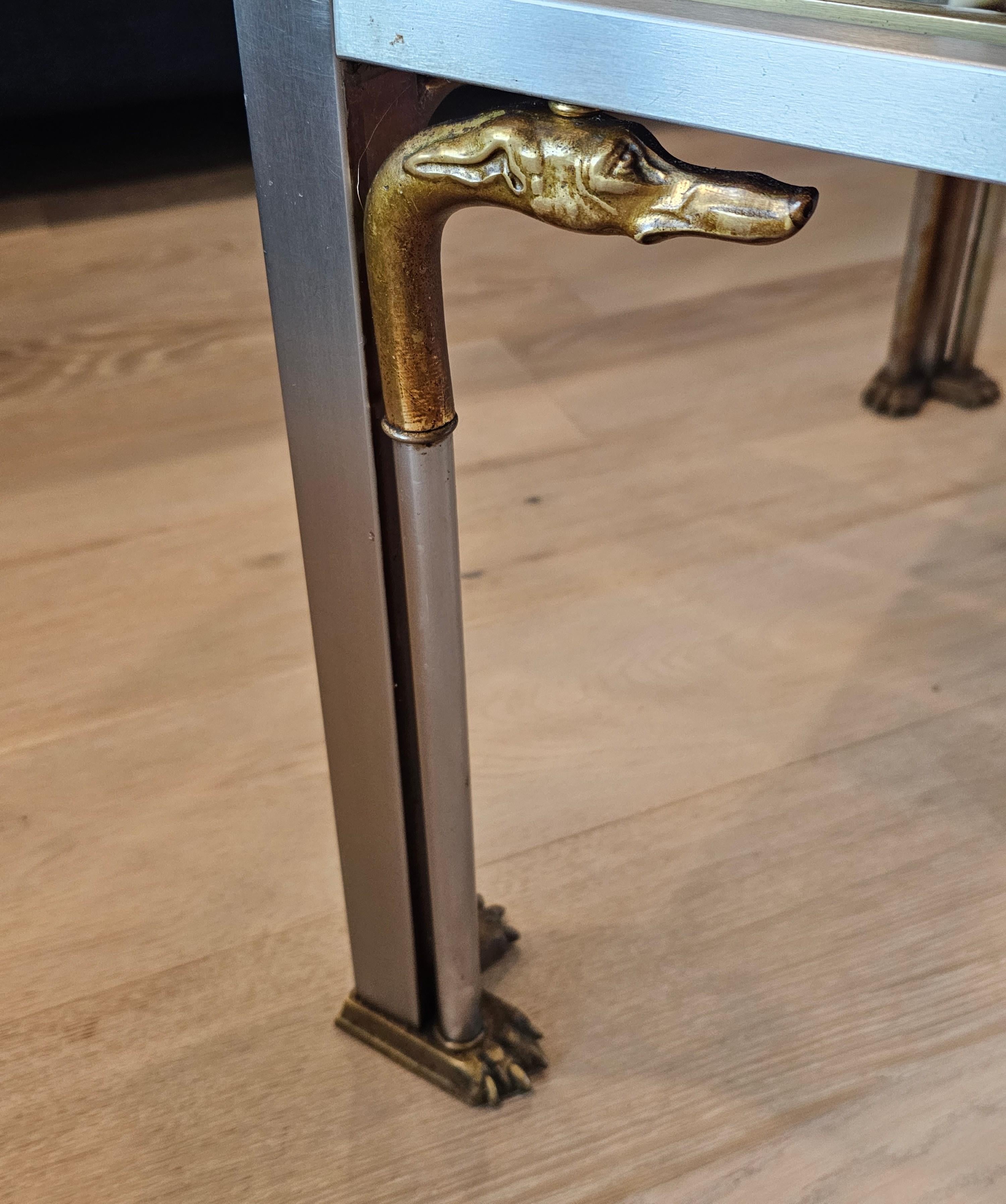Table à tête de lévrier de style néoclassique moderne français Maison Jansen en vente 1