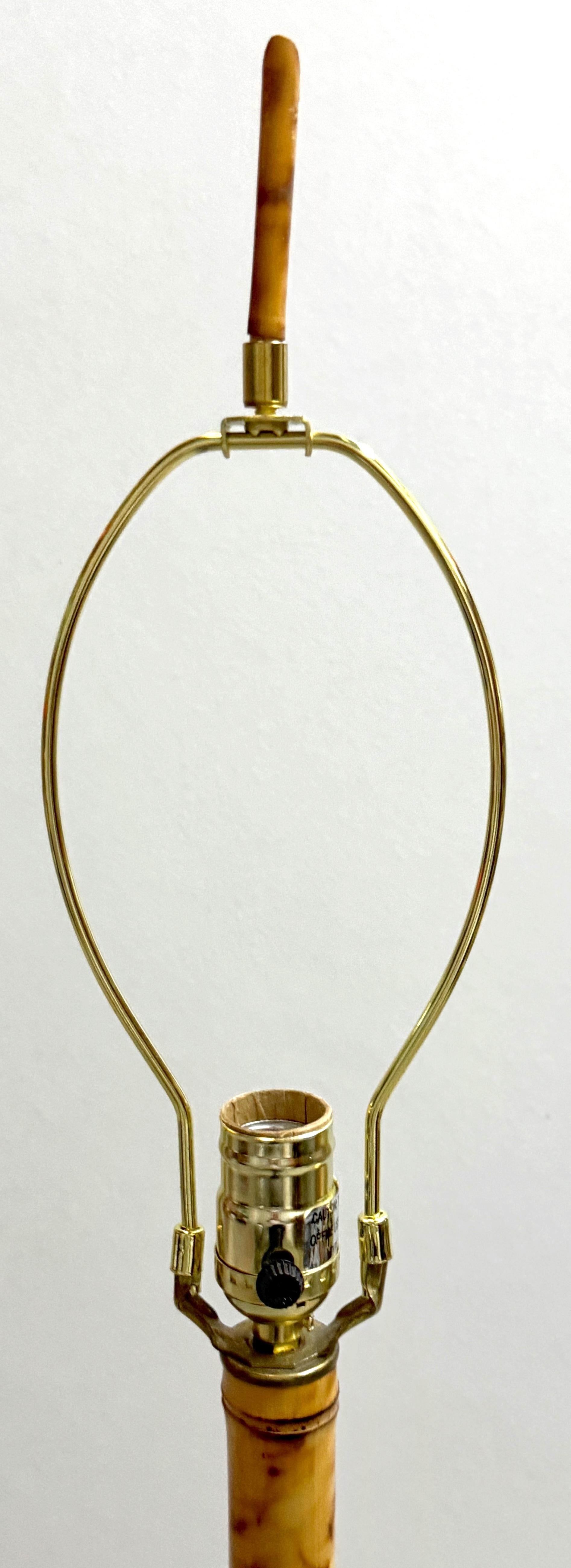 Noirci Lampadaire moderne français en bambou naturel, Circa 1960s en vente