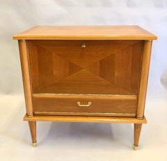 French Modern Neoclassical Cherry Inlay Sideboard/ Console/ Bar by Andre Arbus