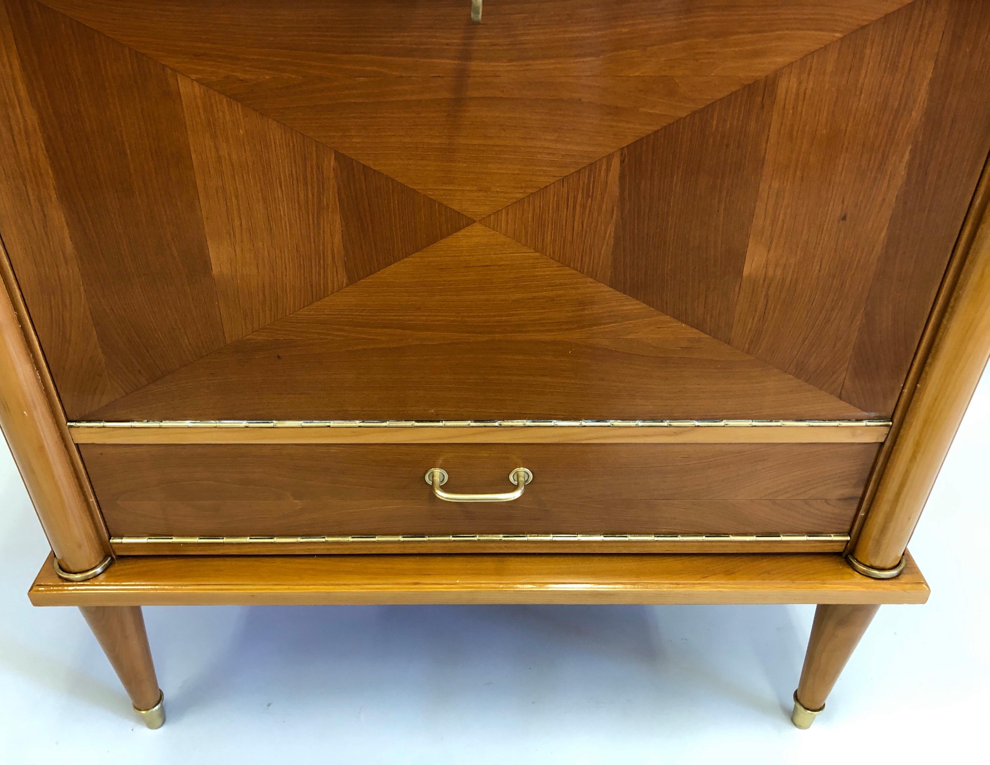 French Modern Neoclassical Cherry Inlay Sideboard/ Console/ Bar by Andre Arbus 1