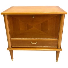 French Modern Neoclassical Cherry Inlay Sideboard/ Console/ Bar by Andre Arbus
