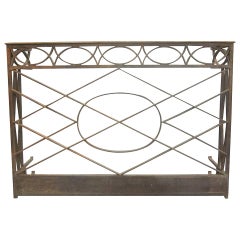 Antique French Modern Neoclassical Console in Hand-Hammered Iron