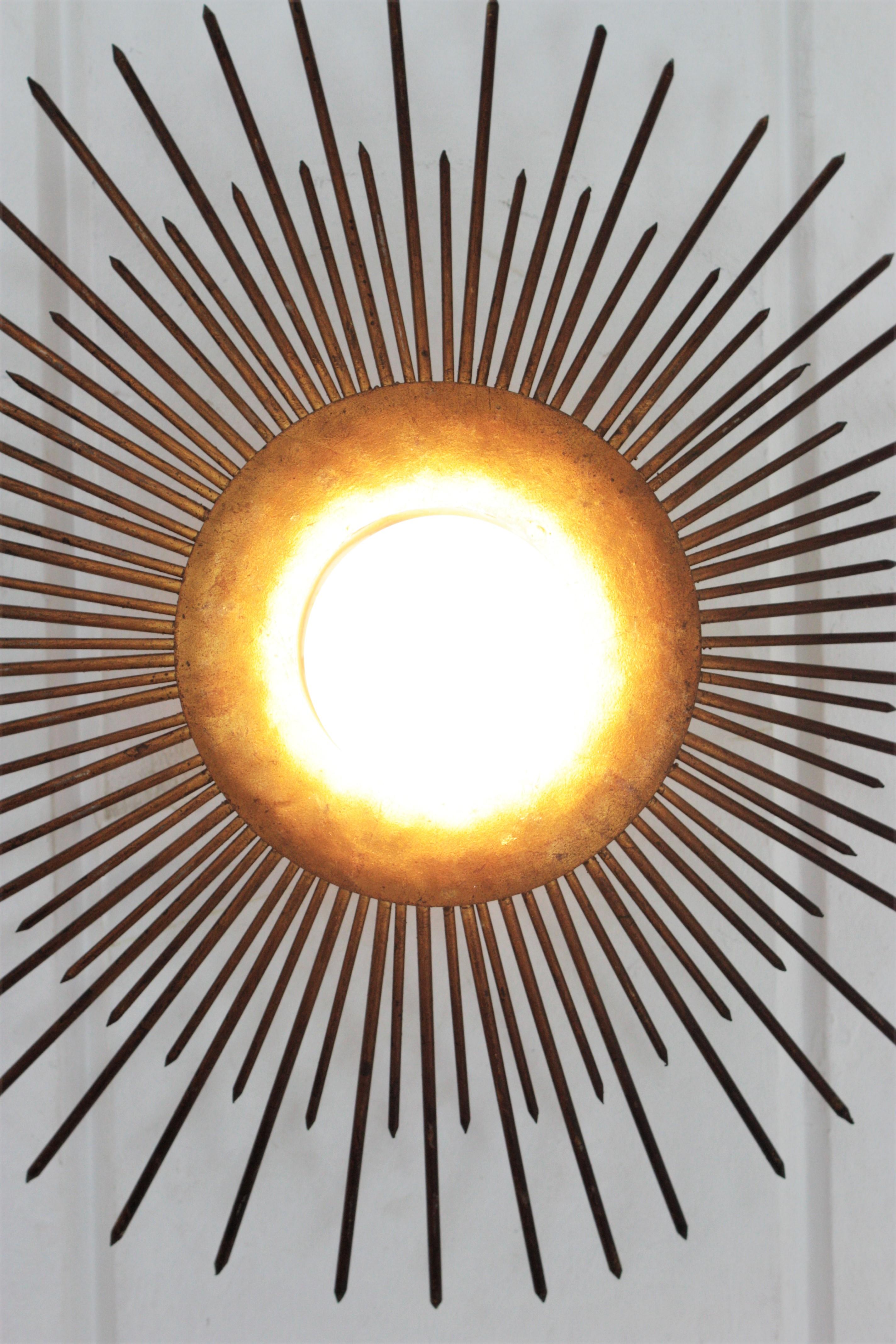 Französische Moderne Neoklassizistische Sonnenbrille aus vergoldetem Eisen, 1940er Jahre im Angebot 5