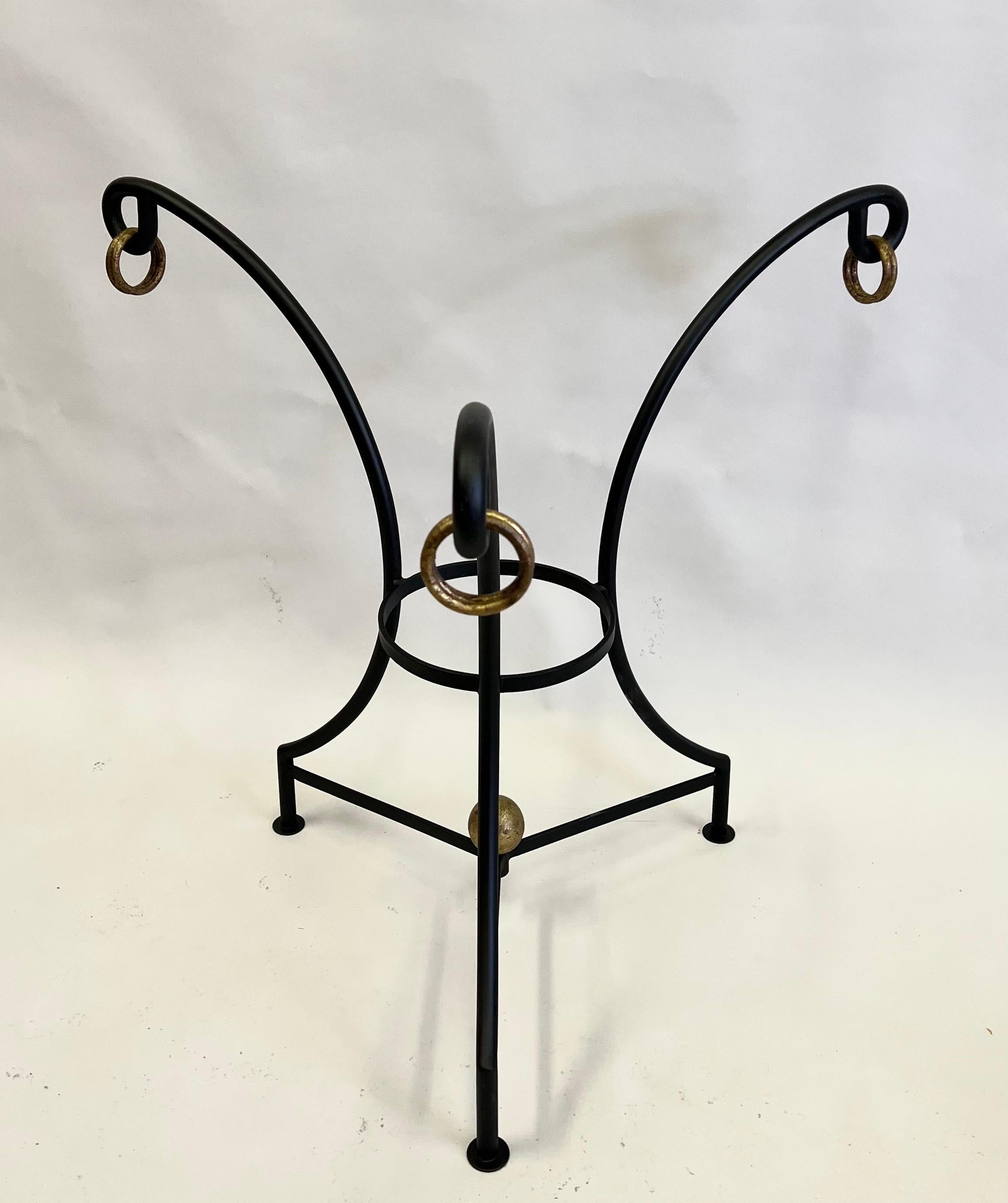 French Modern Neoclassical Wrought Iron Dining / Center Table, Gilbert Poillerat In Good Condition For Sale In New York, NY