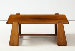 French Modern Oak Coffee Table, France, c. 1960-70