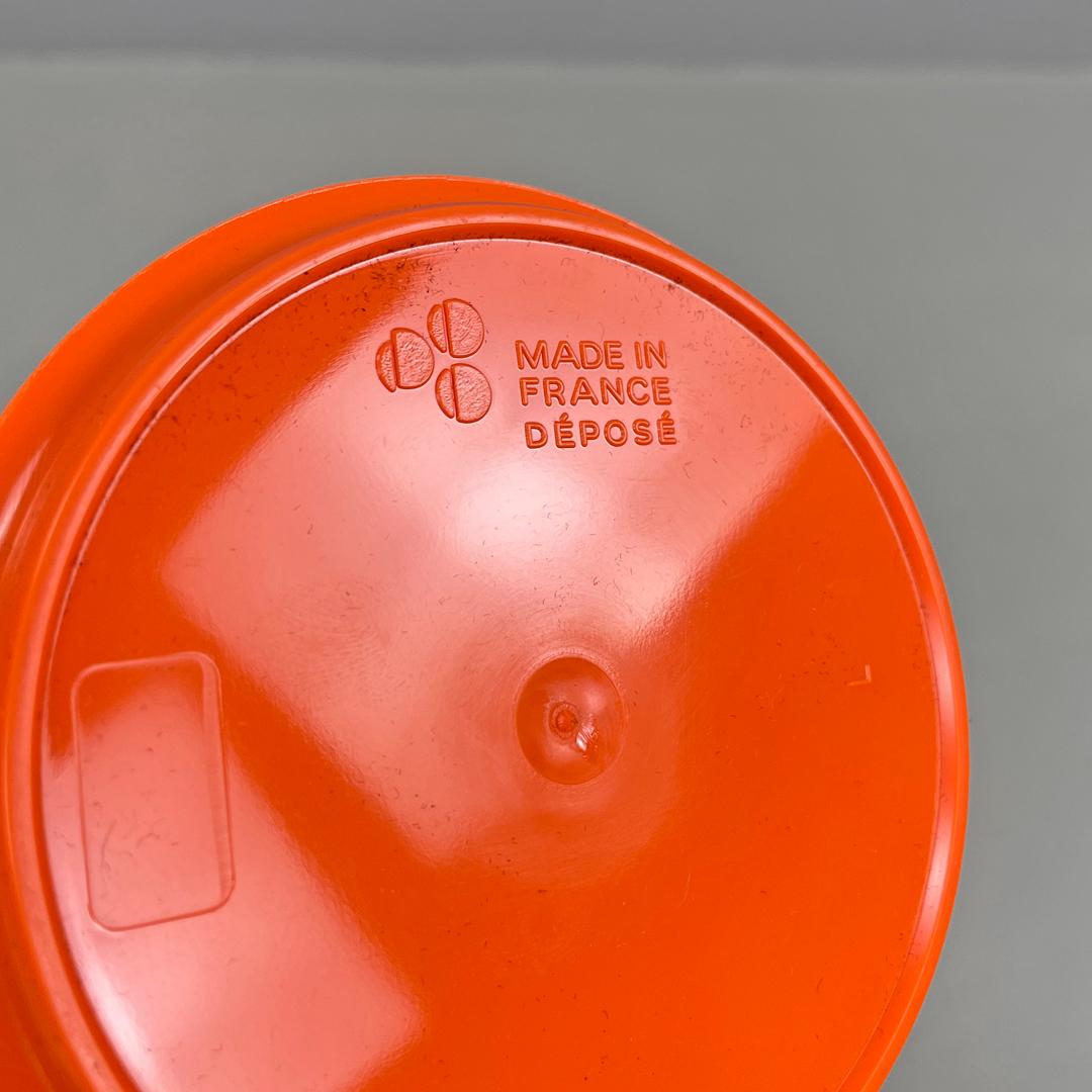 Französische moderne orangefarbene Plastikgarnitur Orangeade Jean Pierre Vitrac für Bourbon, 1970er Jahre im Angebot 11
