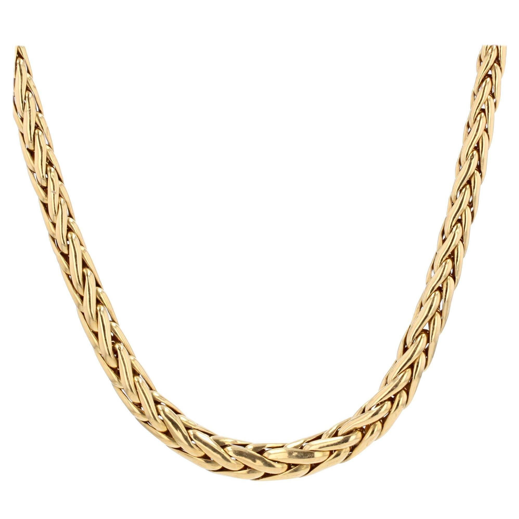 Antique Style Gold Chain Necklace For Sale at 1stDibs