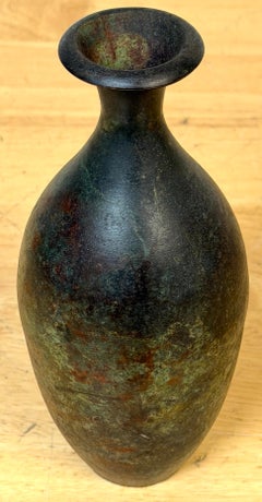 French Modern Patinated Bronze Vase, circa 1970s
